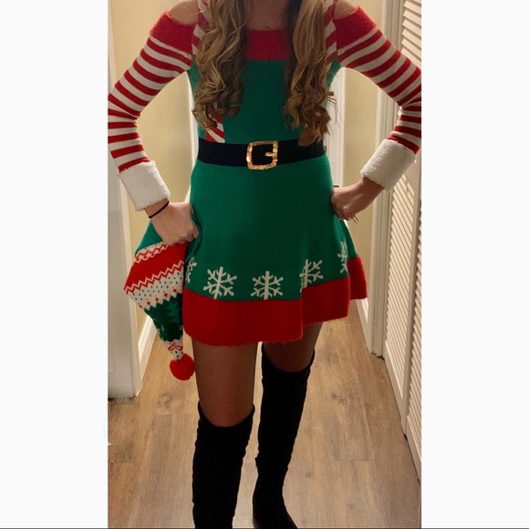 macy's ugly sweater dress